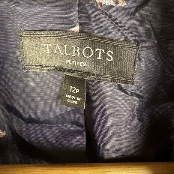 Talbots Blue Plaid Wool Blend Blazer Classic Academia Preppy - Picture 5 of 8